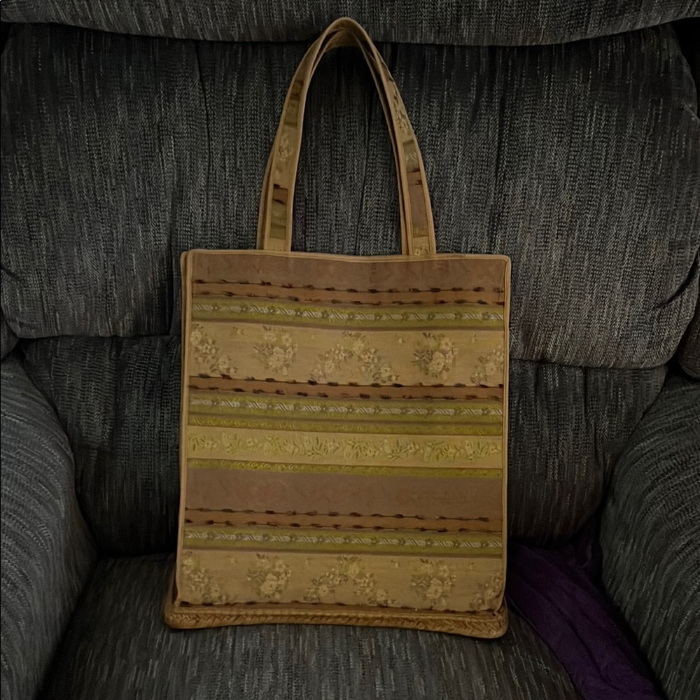 J. JILL Tapestry Shopper Tote Transport Market Bag Shopping Purse￼ 13 X 12 Euc